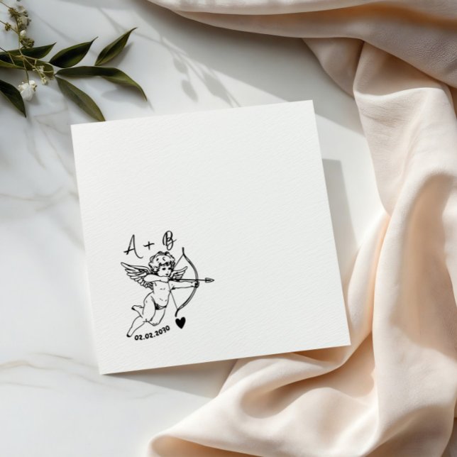 Servilleta De Papel Servilletas de cóctel de boda con Cupido dibujado  (Subido por el creador)