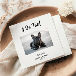 Servilleta De Papel Servilletas de cóctel de boda con foto de gato
