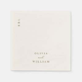 Servilleta De Papel Servilletas de cóctel de boda personalizadas con l