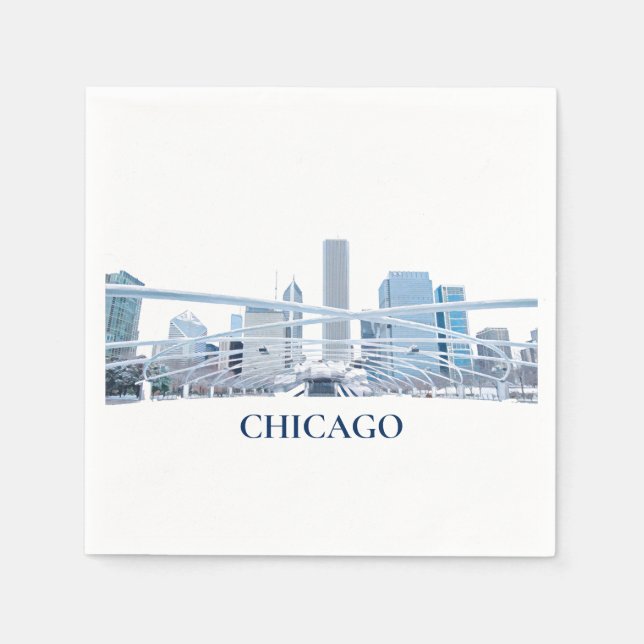 Servilleta De Papel Servilletas de cóctel de Chicago (Anverso)