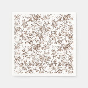Servilleta De Papel Servilletas de cóctel de jardín de rosas Beige Chi