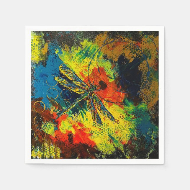 Servilleta De Papel servilletas de cóctel de libélula (Anverso)