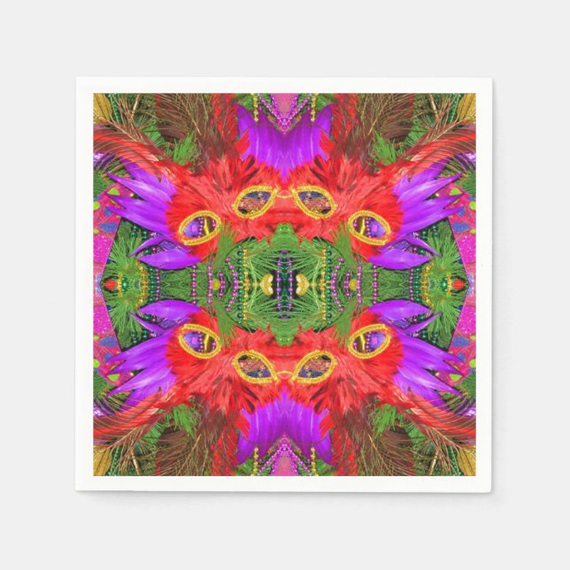 Servilleta De Papel servilletas de cóctel de mardi gras (Anverso)