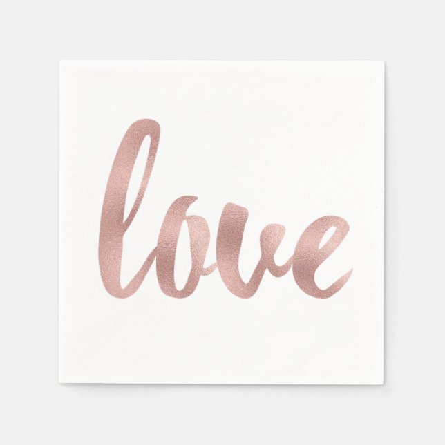 Servilleta De Papel servilletas de cóctel de oro Rosa (Anverso)