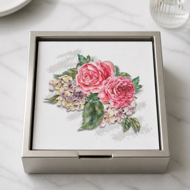 Servilleta De Papel Servilletas de cóctel de papel de rosas rojas herm (Subido por el creador)