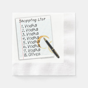 SERVILLETA DE PAPEL SERVILLETAS DE COCTEL DE PAPEL, LISTA DE COMPRAS D