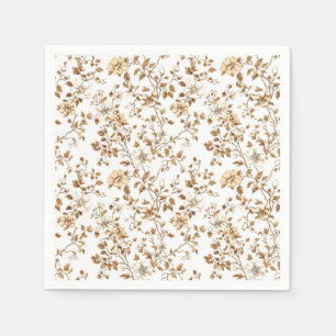 Servilleta De Papel Servilletas de cóctel de ramas de flores silvestre
