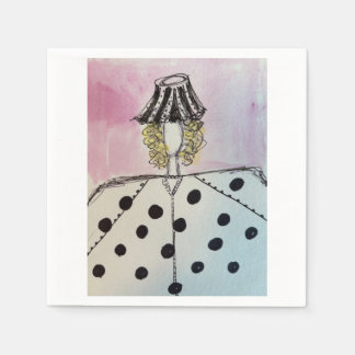 Servilleta De Papel Servilletas de cóctel Lampshade Lady