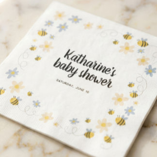 Servilleta De Papel Servilletas de cóctel para baby shower de Abejorro