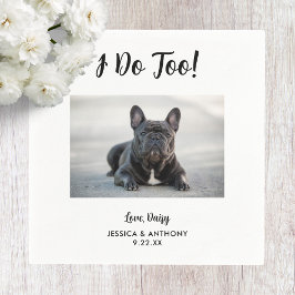 Servilleta De Papel Servilletas de cóctel para boda con foto de perro
