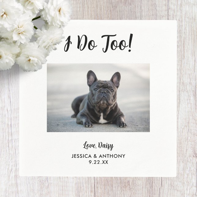Servilleta De Papel Servilletas de cóctel para boda con foto de perro (Subido por el creador)