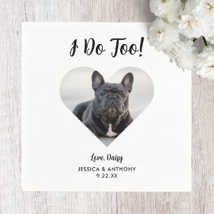 Servilleta De Papel Servilletas de cóctel para boda con foto de perro