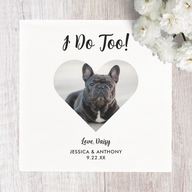 Servilleta De Papel Servilletas de cóctel para boda con foto de perro (Subido por el creador)