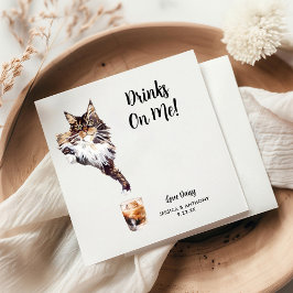Servilleta De Papel Servilletas de cóctel para boda de gato