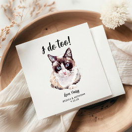 Servilleta De Papel Servilletas de cóctel para boda de gato