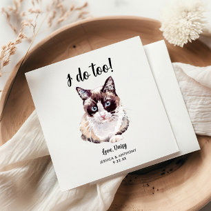 Servilleta De Papel Servilletas de cóctel para boda de gato