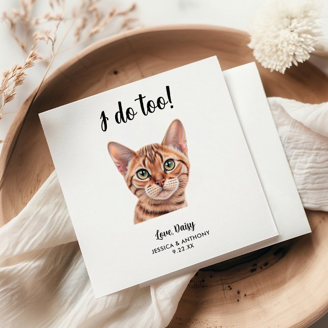 Servilleta De Papel Servilletas de cóctel para boda de gato (Subido por el creador)