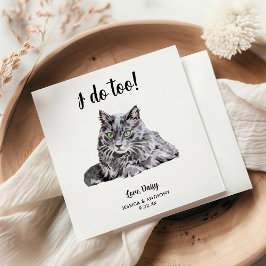 Servilleta De Papel Servilletas de cóctel para boda de gato