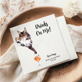 Servilleta De Papel Servilletas de cóctel para boda de gato