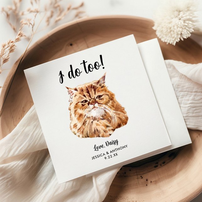 Servilleta De Papel Servilletas de cóctel para boda de gato (Subido por el creador)