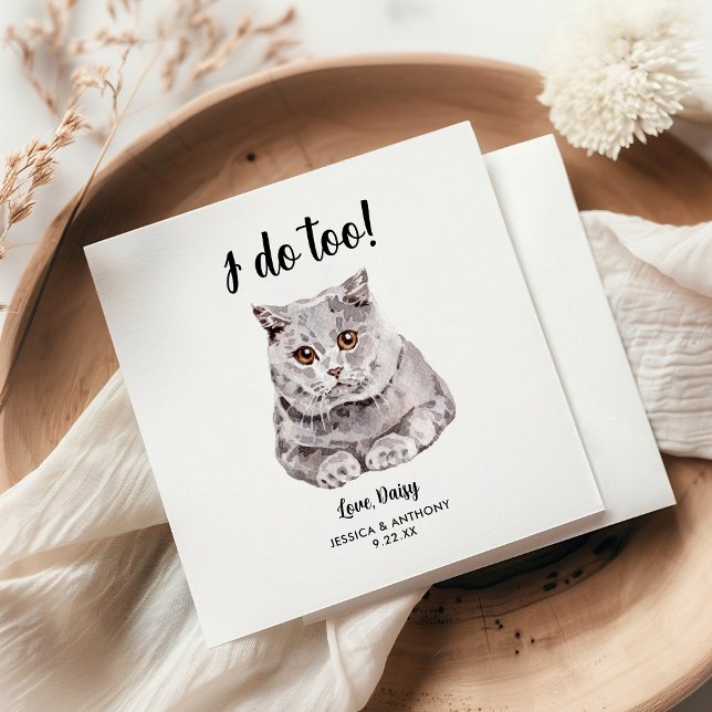Servilleta De Papel Servilletas de cóctel para boda de gato (Subido por el creador)