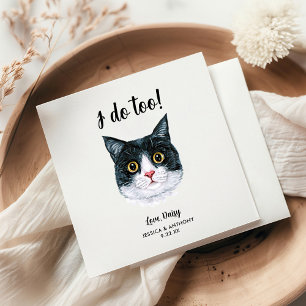 Servilleta De Papel Servilletas de cóctel para boda de gato