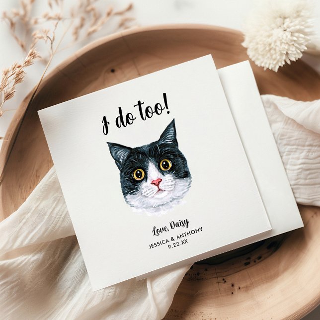 Servilleta De Papel Servilletas de cóctel para boda de gato (Subido por el creador)
