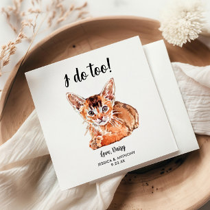 Servilleta De Papel Servilletas de cóctel para boda de gato