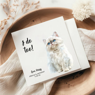 Servilleta De Papel Servilletas de cóctel para boda de gato