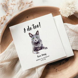Servilleta De Papel Servilletas de cóctel para boda de gato