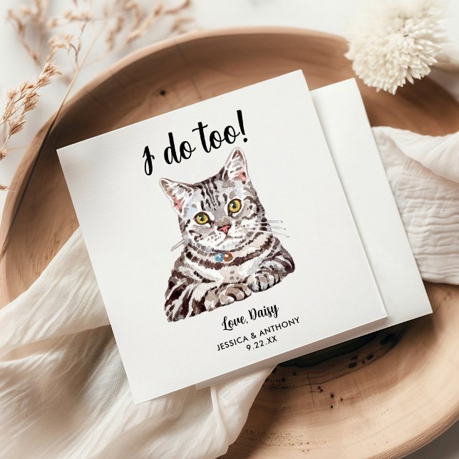 Servilleta De Papel Servilletas de cóctel para boda de gato (Subido por el creador)