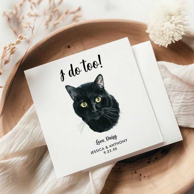 Servilleta De Papel Servilletas de cóctel para boda de gato (Subido por el creador)
