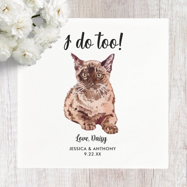 Servilleta De Papel Servilletas de cóctel para boda de gato (Subido por el creador)