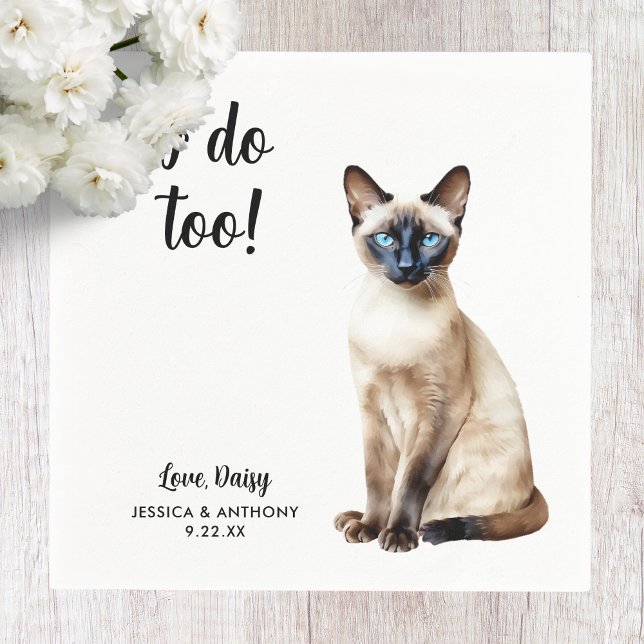 Servilleta De Papel Servilletas de cóctel para boda de gato (Subido por el creador)