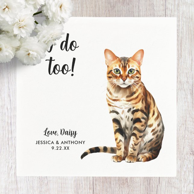 Servilleta De Papel Servilletas de cóctel para boda de gato (Subido por el creador)