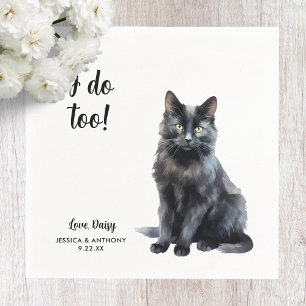 Servilleta De Papel Servilletas de cóctel para boda de gato