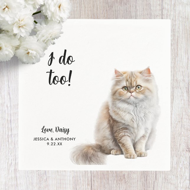 Servilleta De Papel Servilletas de cóctel para boda de gato (Subido por el creador)