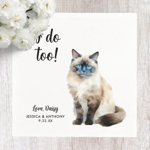 Servilleta De Papel Servilletas de cóctel para boda de gato