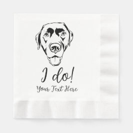 Servilleta De Papel Servilletas de cóctel para boda de Labrador Chocol