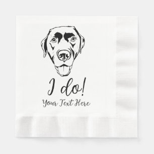 Servilleta De Papel Servilletas de cóctel para boda de Labrador Chocol