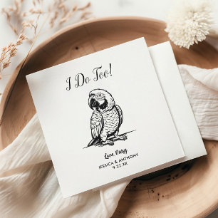 Servilleta De Papel Servilletas de cóctel para boda de loro modernas