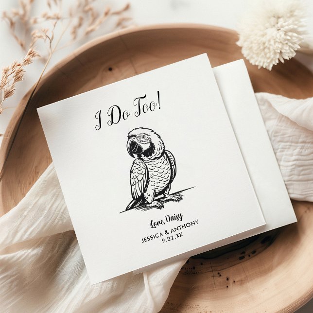 Servilleta De Papel Servilletas de cóctel para boda de loro modernas (Subido por el creador)