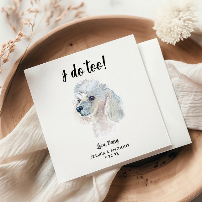 Servilleta De Papel Servilletas de cóctel para boda de perro (Subido por el creador)