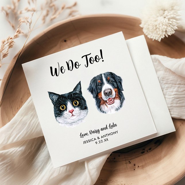 Servilleta De Papel Servilletas de cóctel para boda de perro (Subido por el creador)