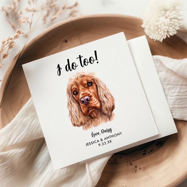 Servilleta De Papel Servilletas de cóctel para boda de perro (Subido por el creador)