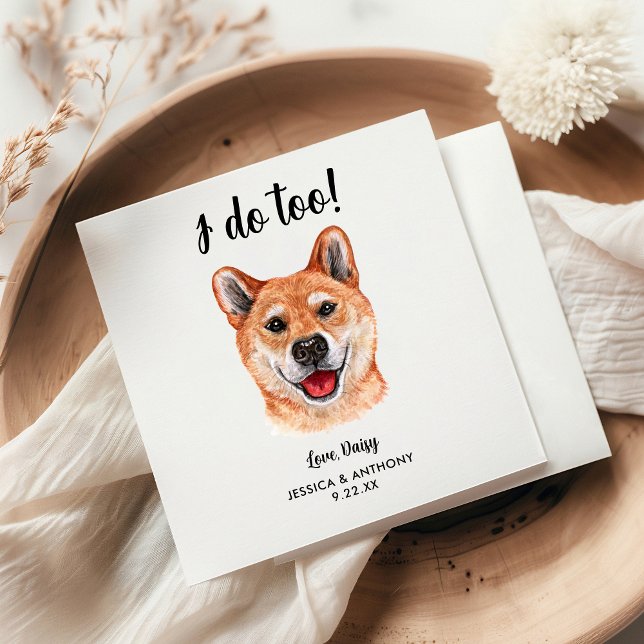 Servilleta De Papel Servilletas de cóctel para boda de perro (Subido por el creador)