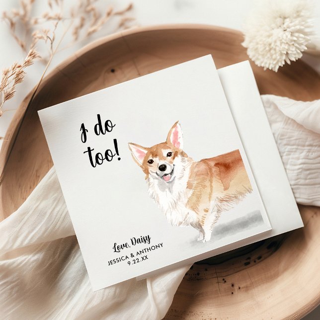 Servilleta De Papel Servilletas de cóctel para boda de perro (Subido por el creador)