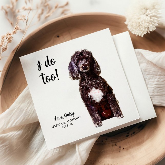 Servilleta De Papel Servilletas de cóctel para boda de perro (Subido por el creador)