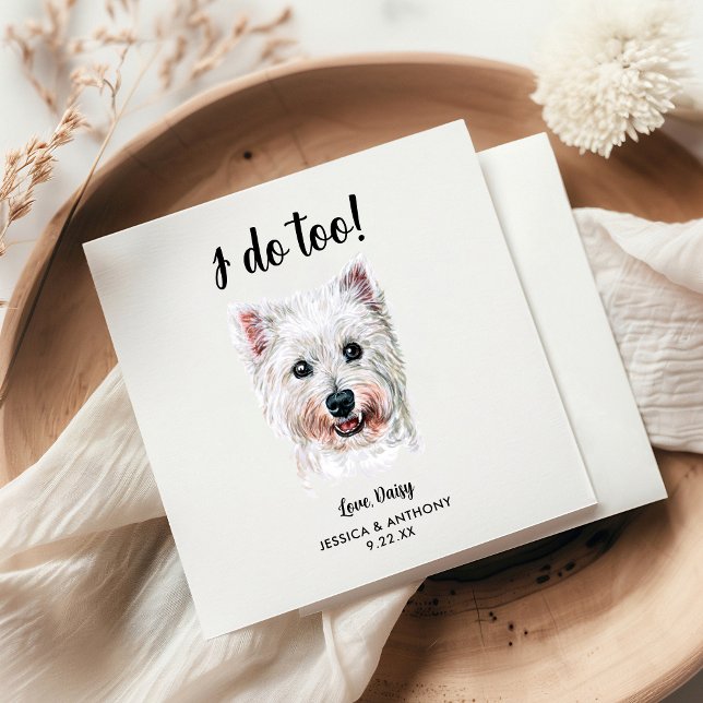 Servilleta De Papel Servilletas de cóctel para boda de perro (Subido por el creador)