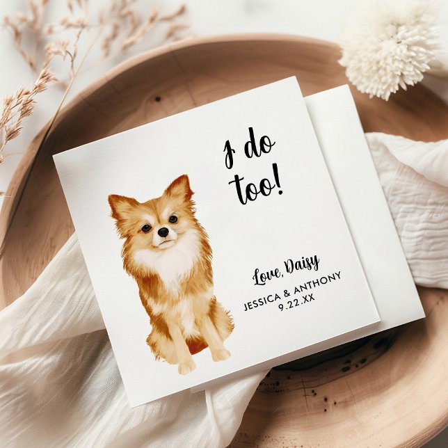 Servilleta De Papel Servilletas de cóctel para boda de perro (Subido por el creador)